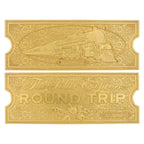 Image produit Le Pôle Express Billet de train réplique plaqué or 24 carats Édition limitée