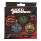Image produit Fast & Furious Set de 4 sous-verres Vintage