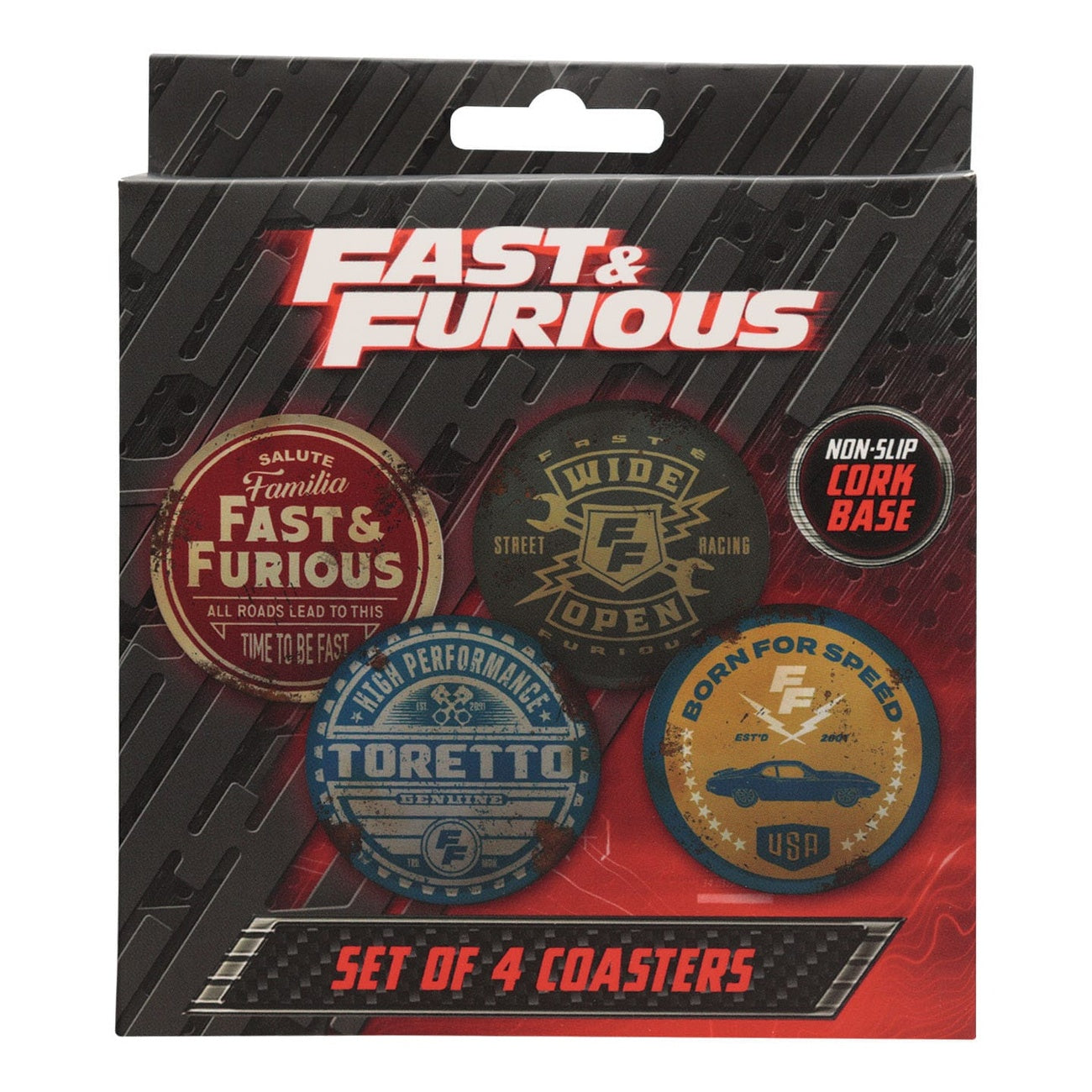Image produit Fast & Furious Set de 4 sous-verres Vintage