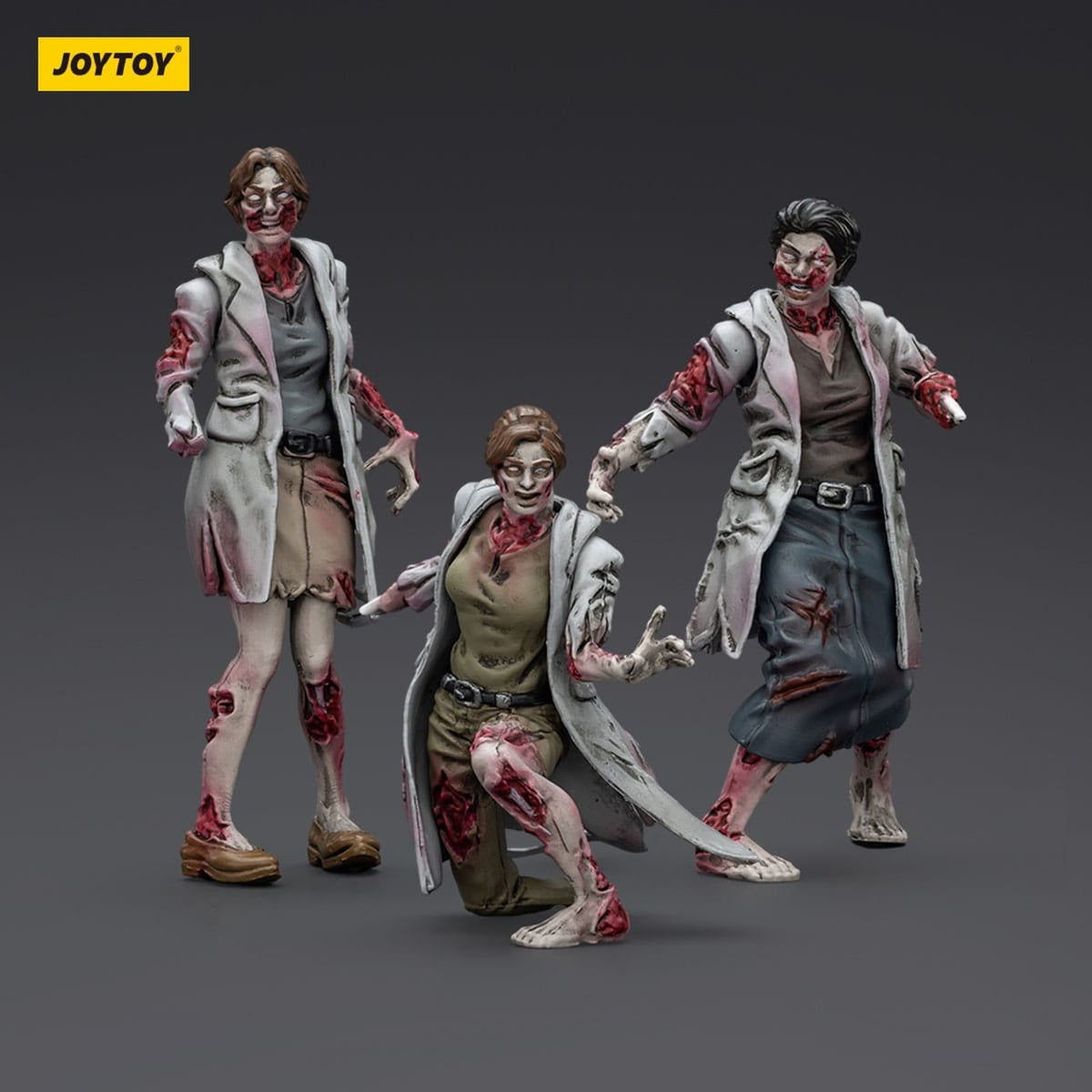 Image produit Figurines Zombie Dark Source Pack de 3 Medics 8 cm