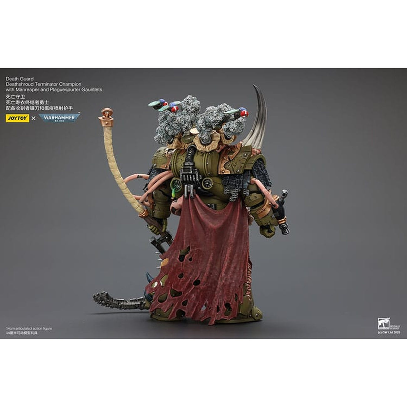 Produktbild Warhammer 40k Actionfigur 1/18 Death Guard Deathshroud Terminator Championwith Manreaper and Plaguespurter Gauntlets 14