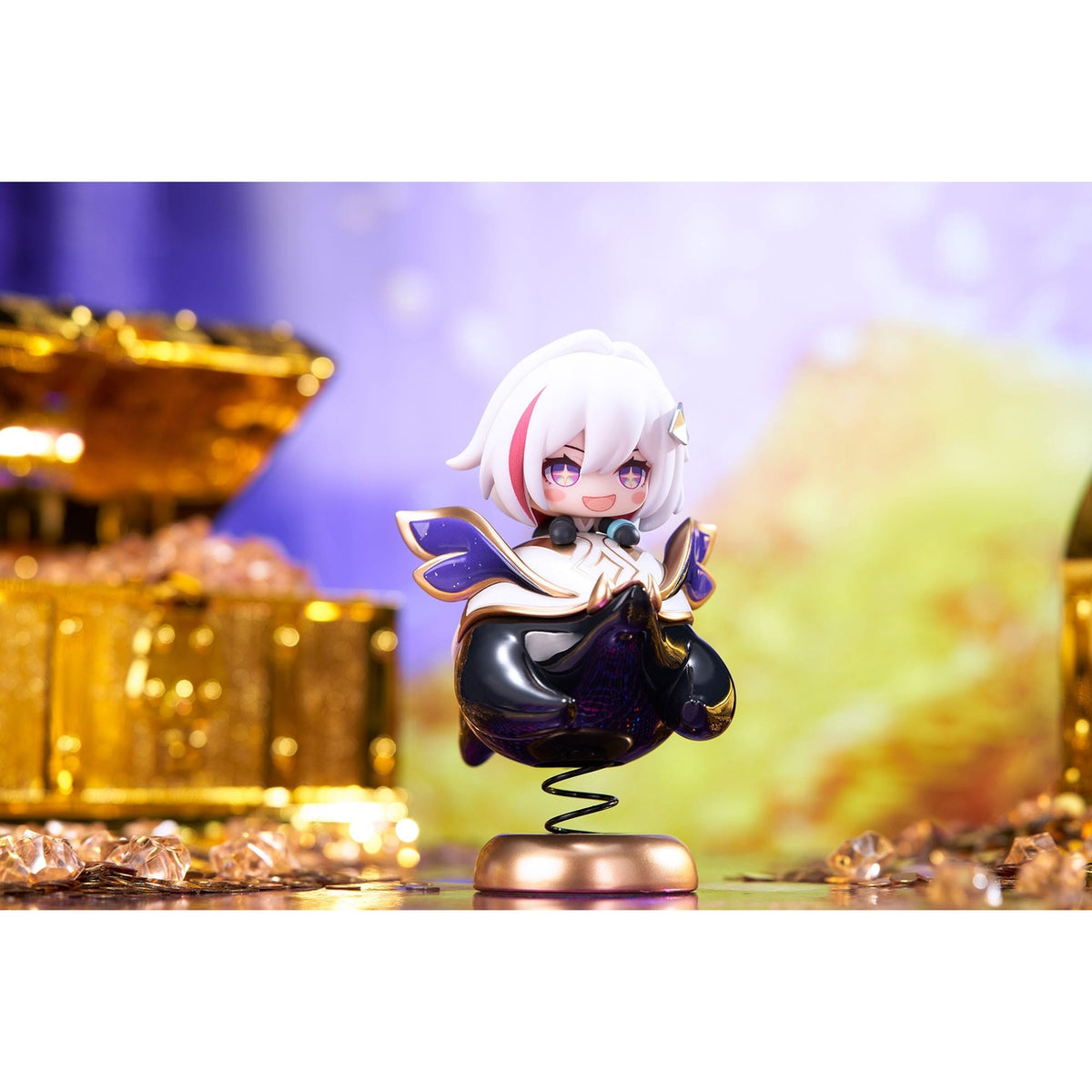 Produktbild Honkai: Star Rail PVC Statue Hu Tao Chibi Topaz & Numby Chibi Chara Yurayura Stand 10 cm