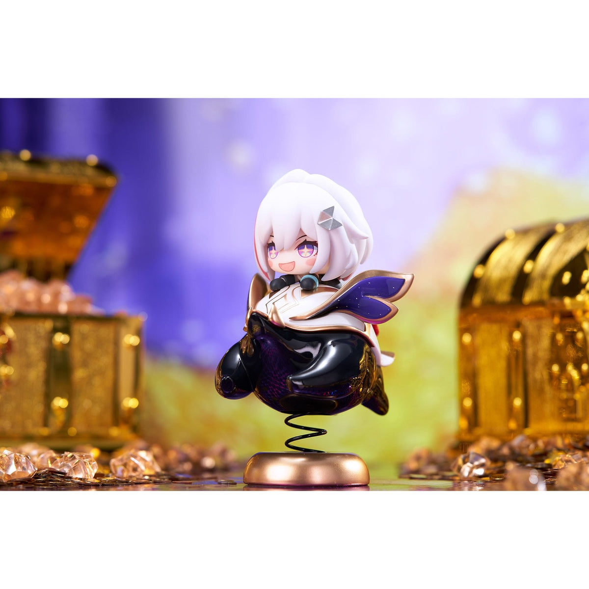 Produktbild Honkai: Star Rail PVC Statue Hu Tao Chibi Topaz & Numby Chibi Chara Yurayura Stand 10 cm