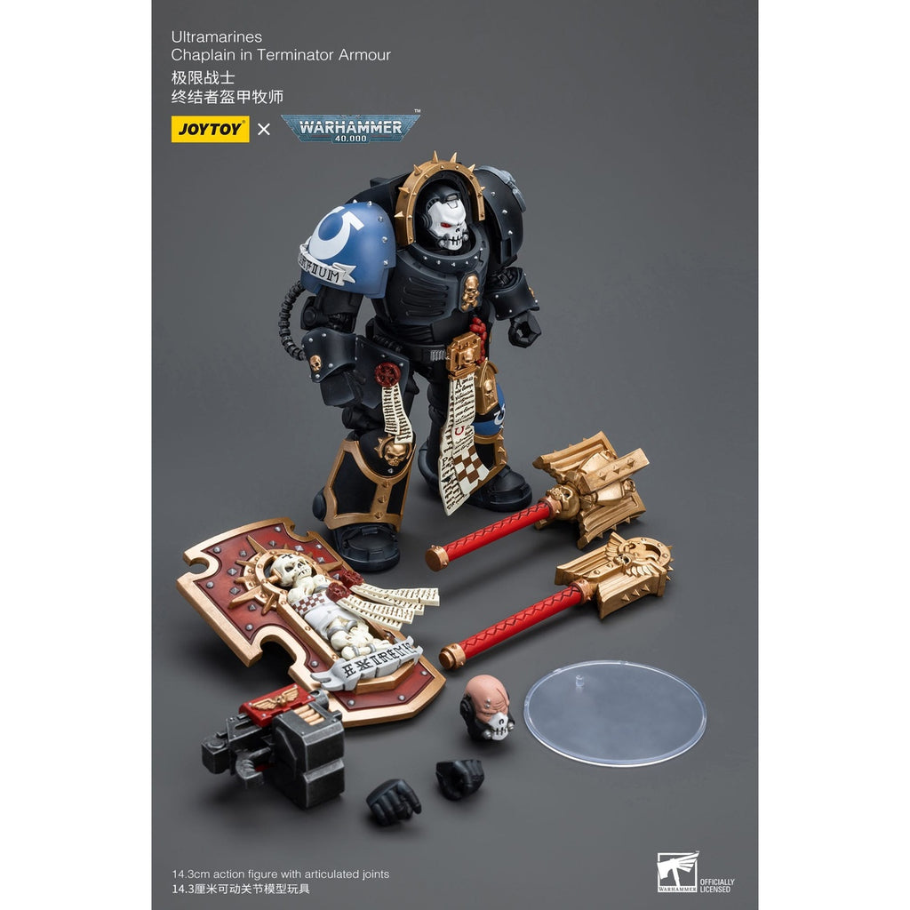Produktbild Warhammer 40k Actionfigur 1/18 Ultramarines Chaplain in Terminator Armour 12 cm