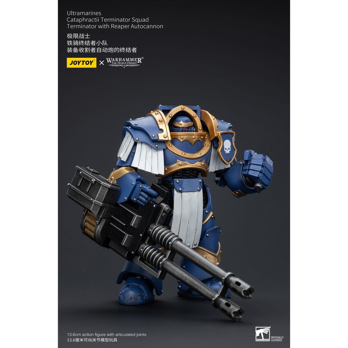 Image produit Warhammer The Horus Heresy Figurine articulée 1/18 Ultramarines Cataphractii Terminator Squad Terminator avec Reaper Autocannon