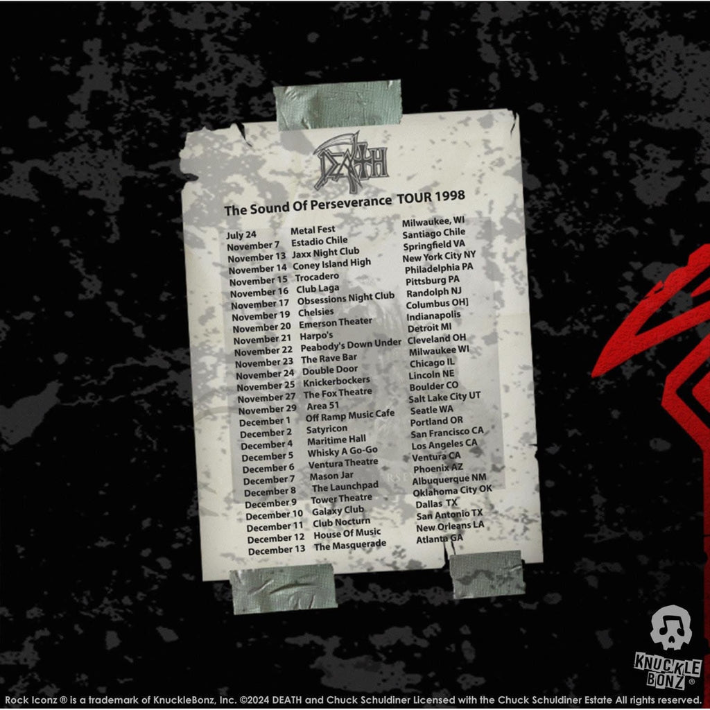 Produktbild Death Rock Ikonz On Tour Road Case Statue & Bühnenhintergrund Set The Sound of Perseverance Tour 1998
