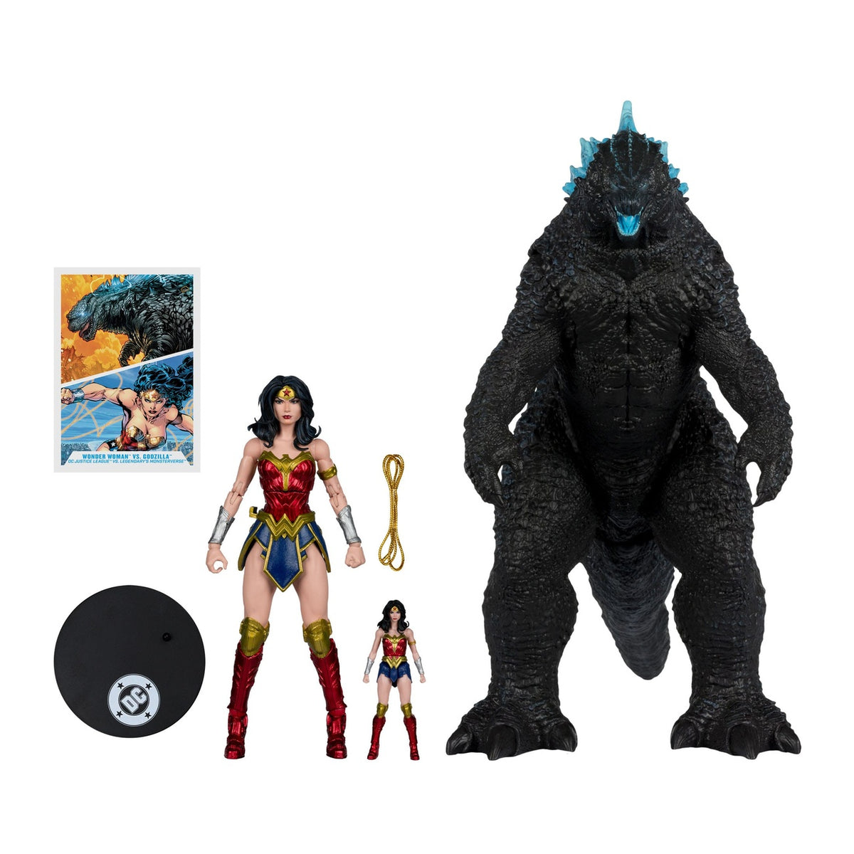 Immagine del prodotto DC Justice League Monsterverse DC Multiverse Set di action figure 2-pack Wonder Woman vs Atomic Blast Godzilla 18 cm