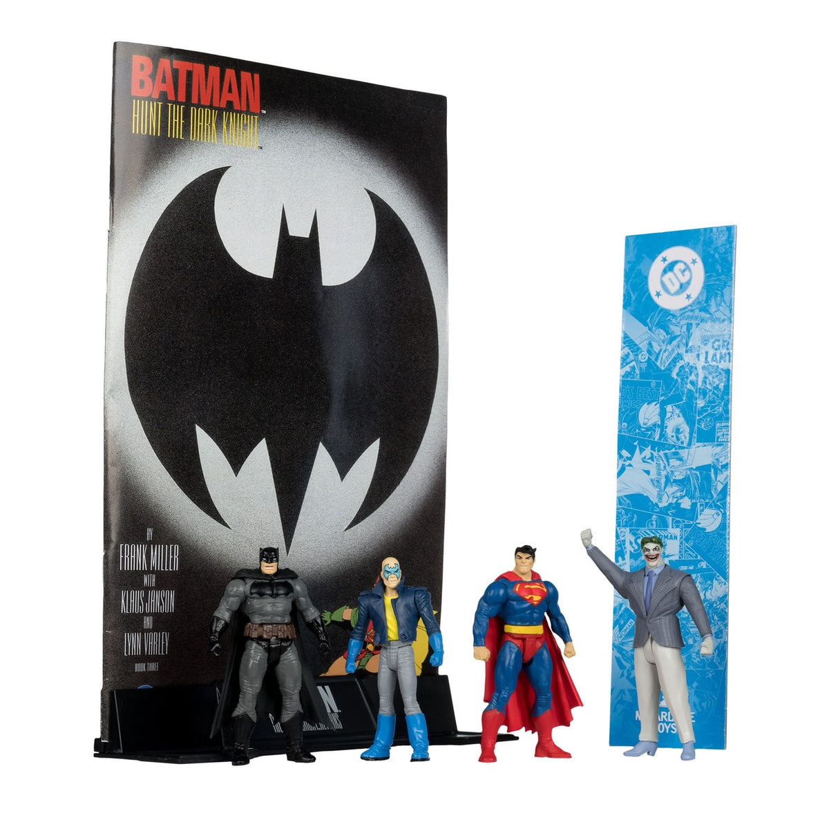 Produktbild DC Direct Page Punchers Actionfiguren 4er-Pack Batman & Son of Batman & Superman & Joker 7 cm