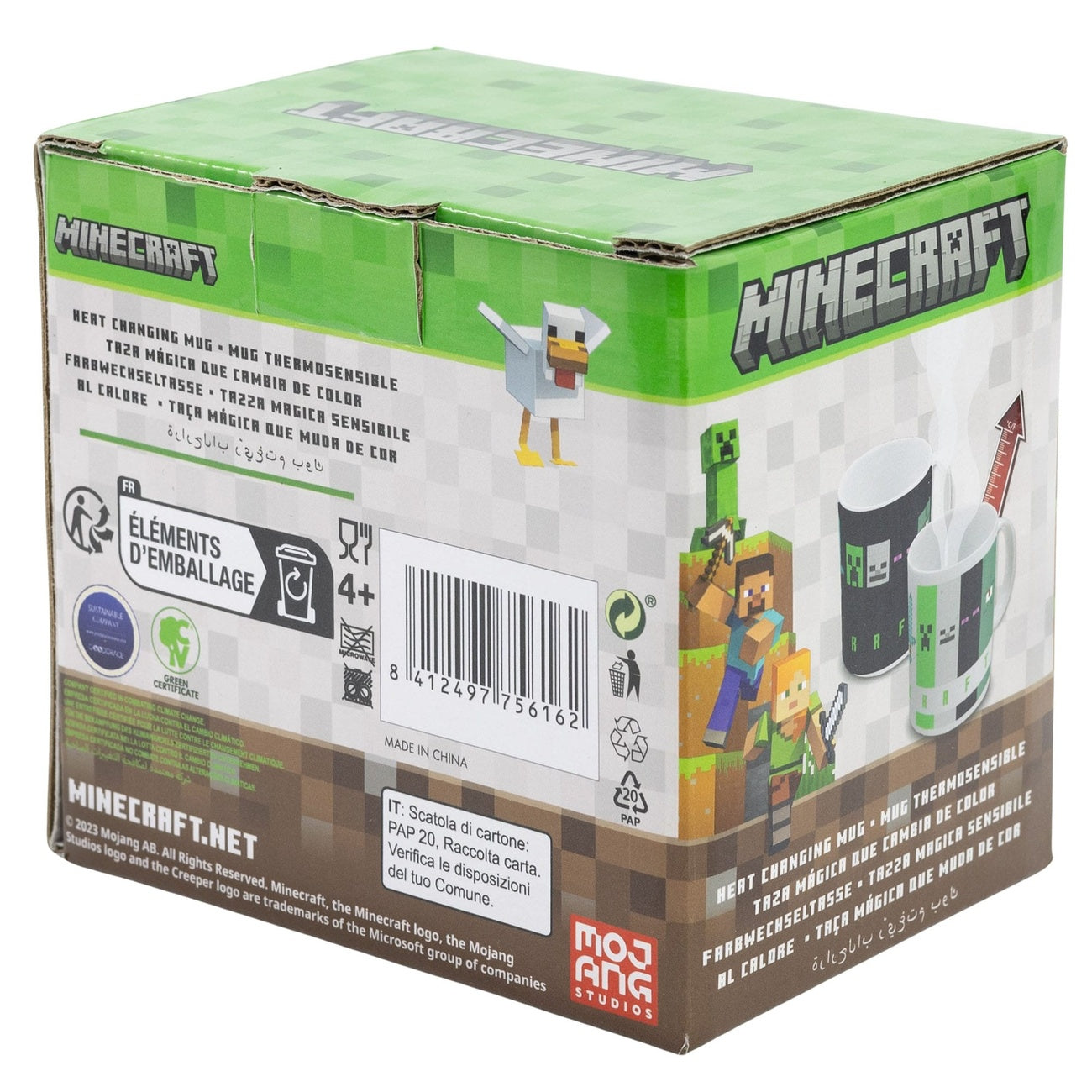 Image produit Mug Minecraft à effet thermique Squared Pattern 325 ml