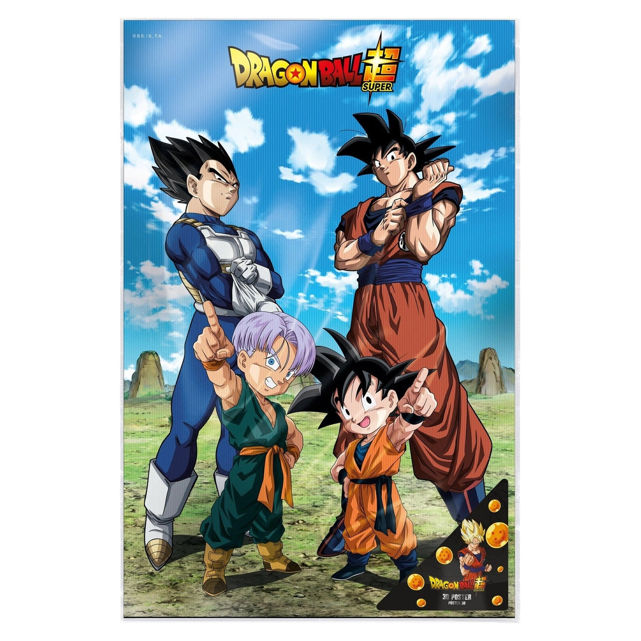 Image produit Dragon Ball Super Poster 3D Battle of Gods Goku Vegeta Famille 38 x 58 cm