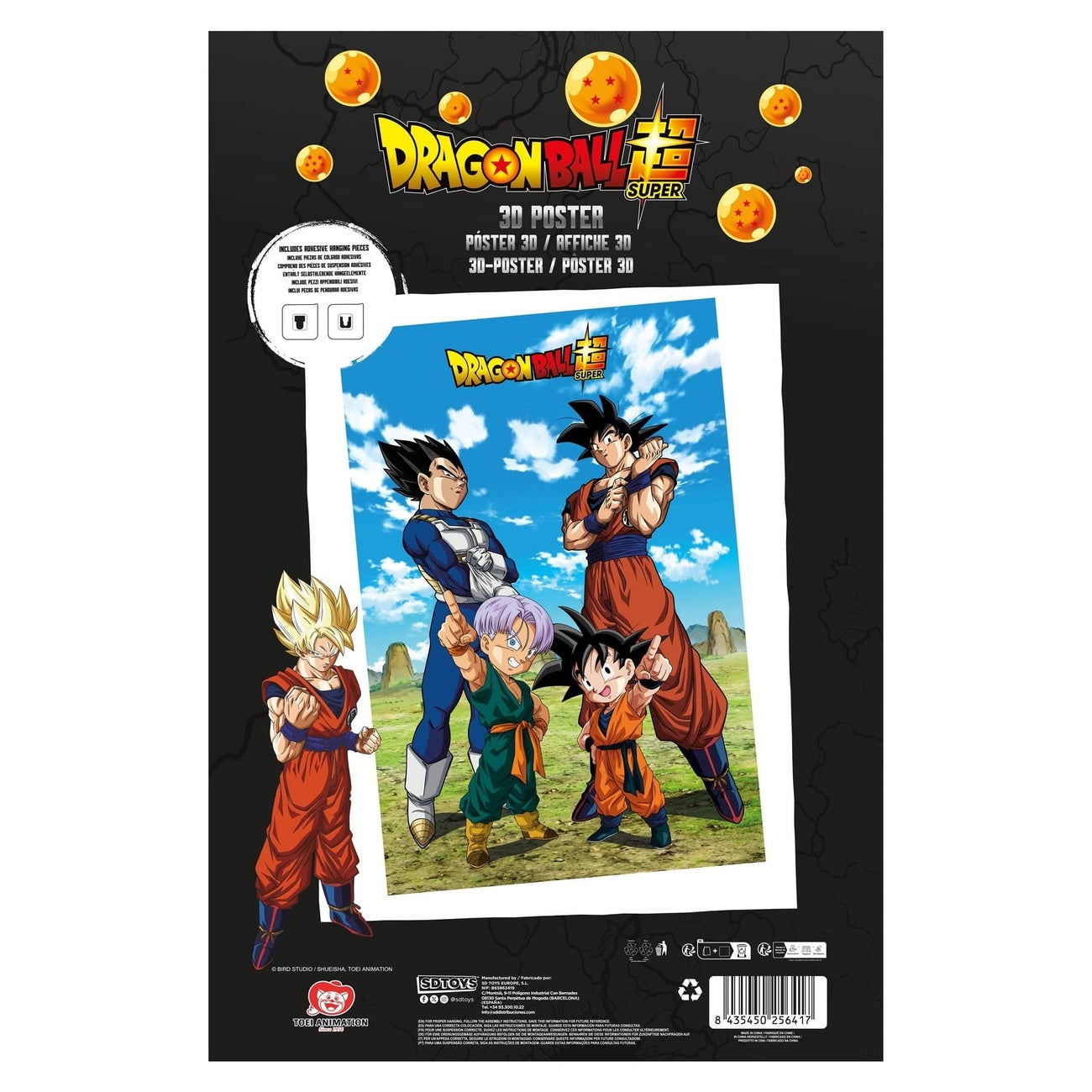 Image produit Dragon Ball Super Poster 3D Battle of Gods Goku Vegeta Famille 38 x 58 cm