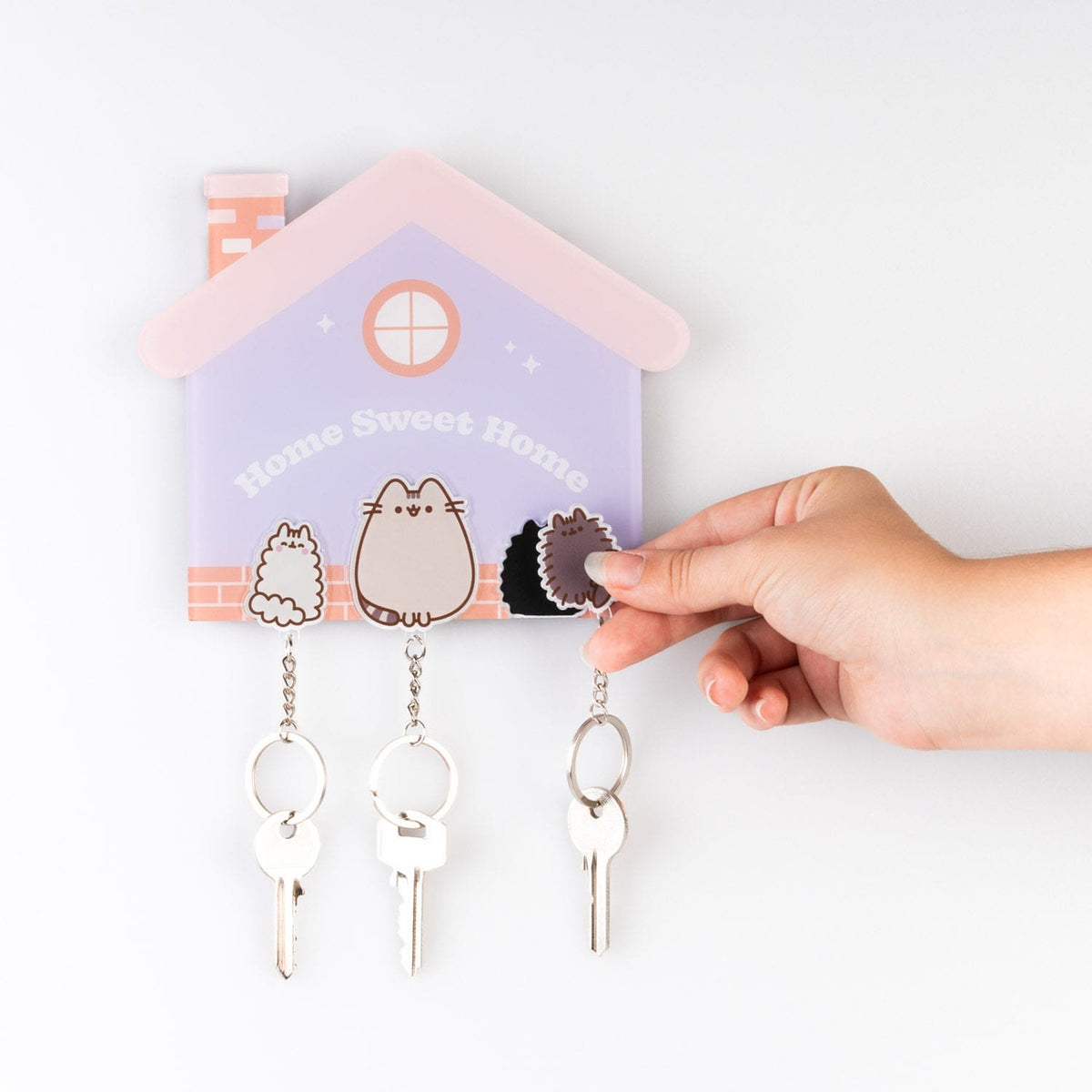 Image produit Porte-clés mural Pusheen avec 3 porte-clés