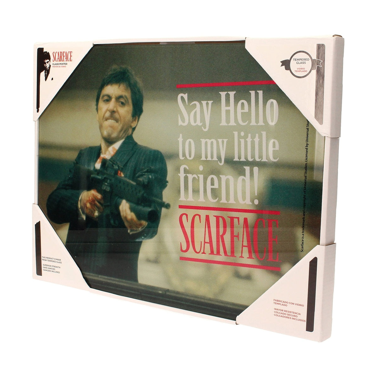 Image produit Scarface Poster en verre Say Hello 40 x 30 cm