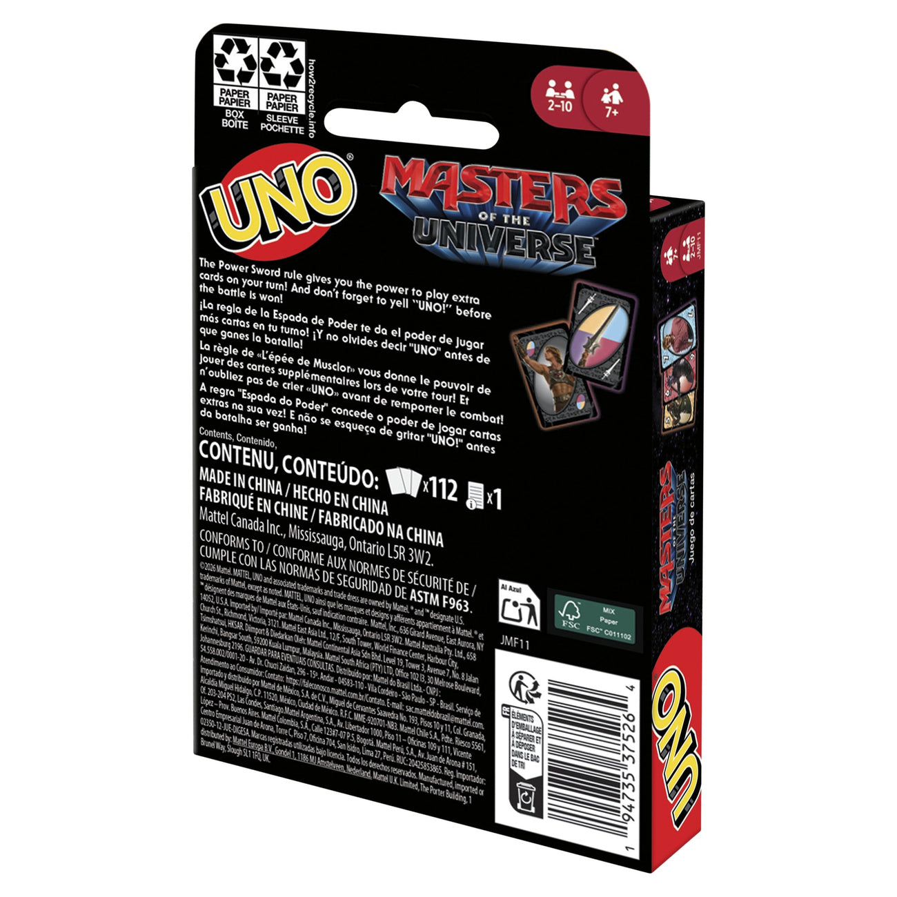 Image produit Masters of the Universe 2026 Movie – Jeu de cartes UNO