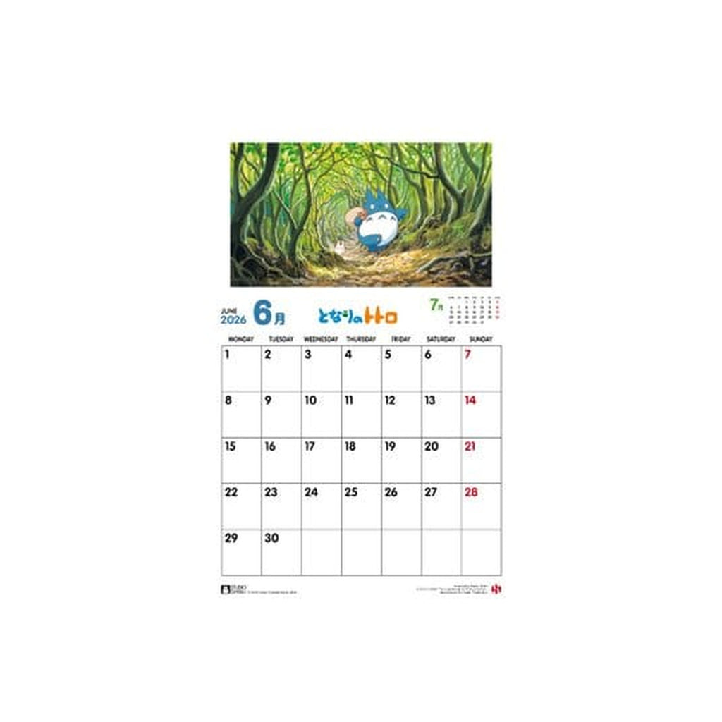 Immagine del prodotto Il mio vicino Totoro Calendario 2026 *Versione inglese*