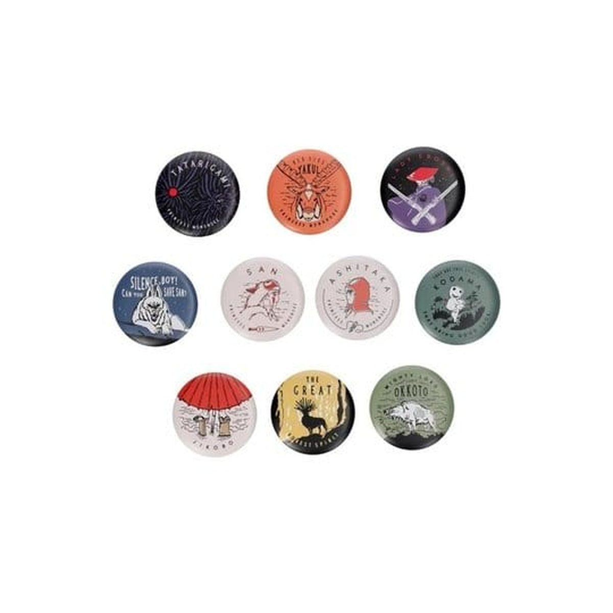 Immagine del prodotto Principessa Mononoke spille vintage 6 cm assortimento Blind Box (10)