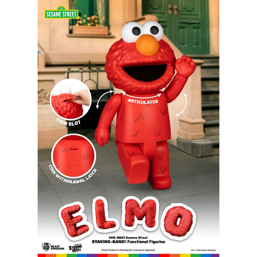 Immagine del prodotto Sesamo Syaking Bang salvadanaio in vinile Elmo 47 cm