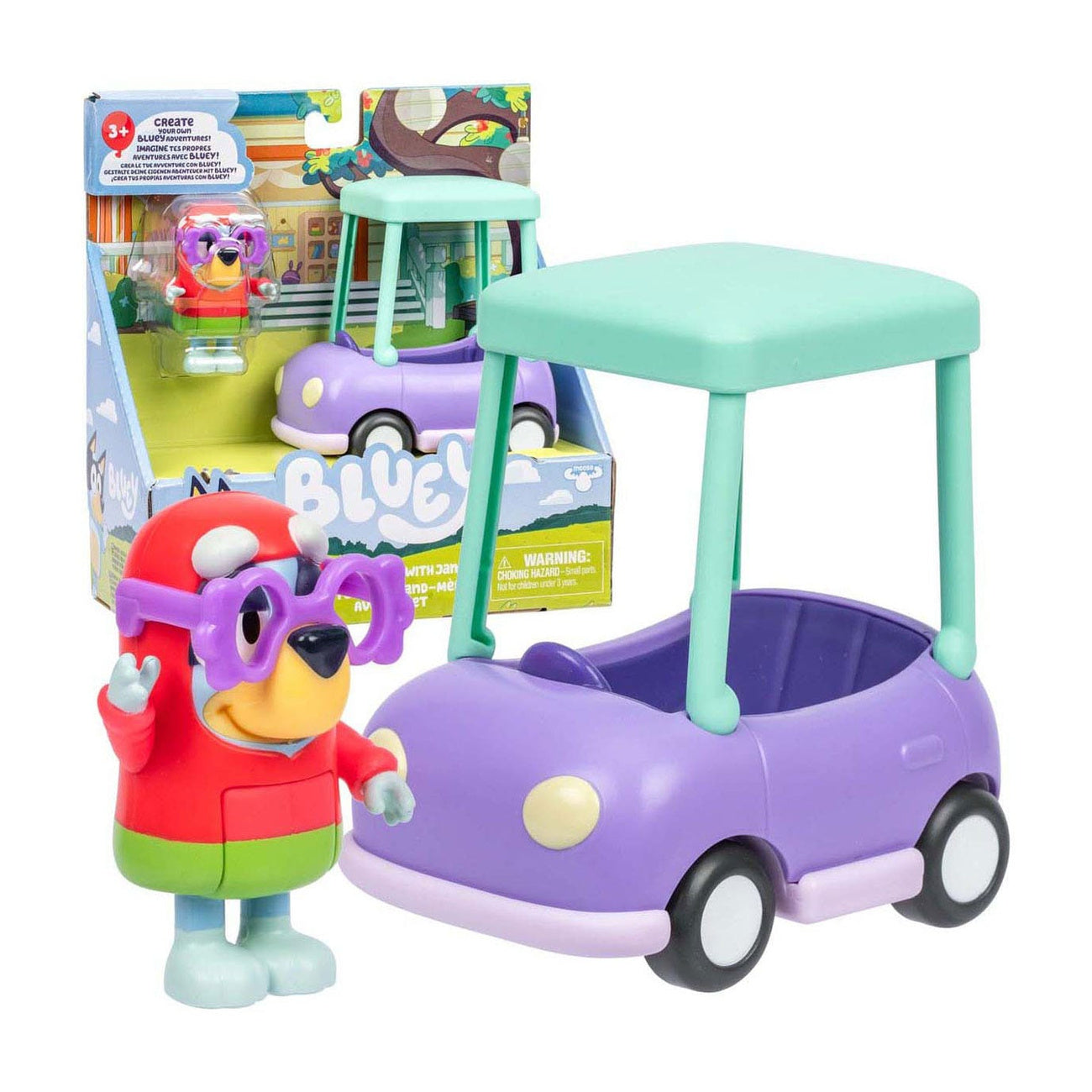 Immagine del prodotto Bluey set di minifigure Janet & auto della nonna