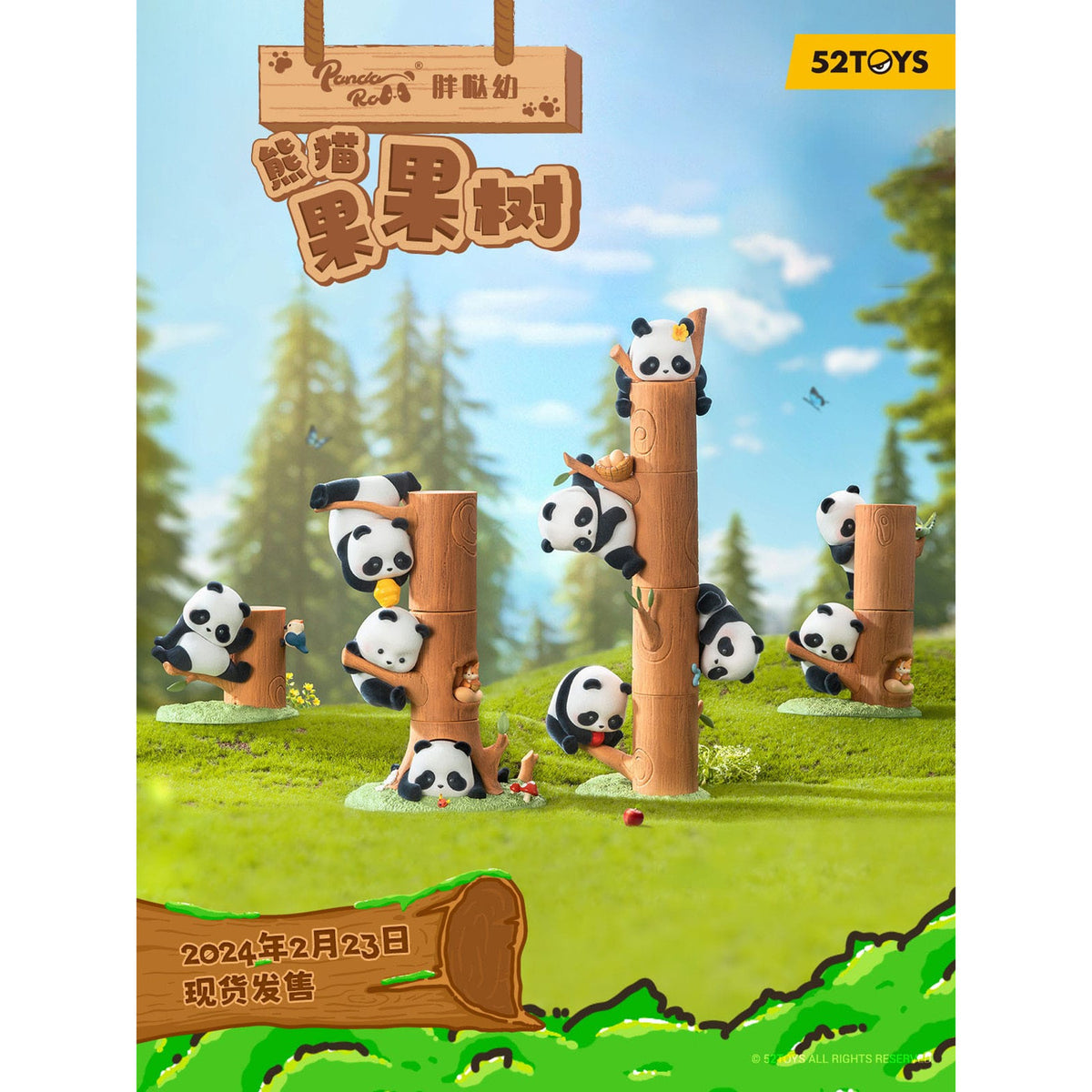 Produktbild Panda Roll Blind Box Figuren Sortiment Fruit Tree Climbing 7 cm (8)