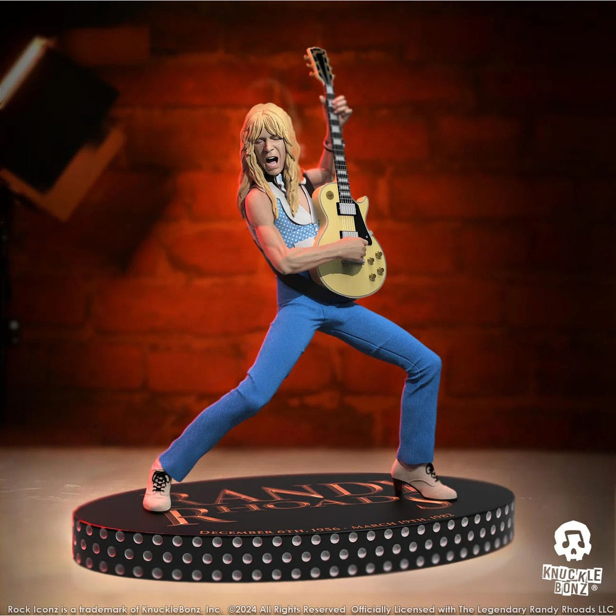 Image produit Randy Rhoads IV Rock Iconz Statue The Early Years Blue Version 24 cm