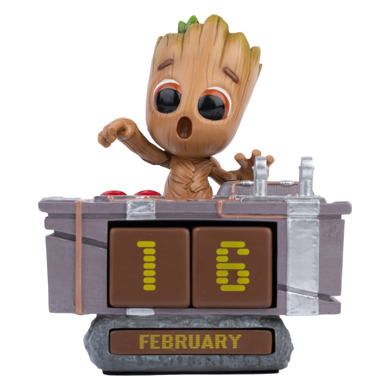 Image produit Marvel Calendrier perpétuel 3D Groot Death Button 12 cm
