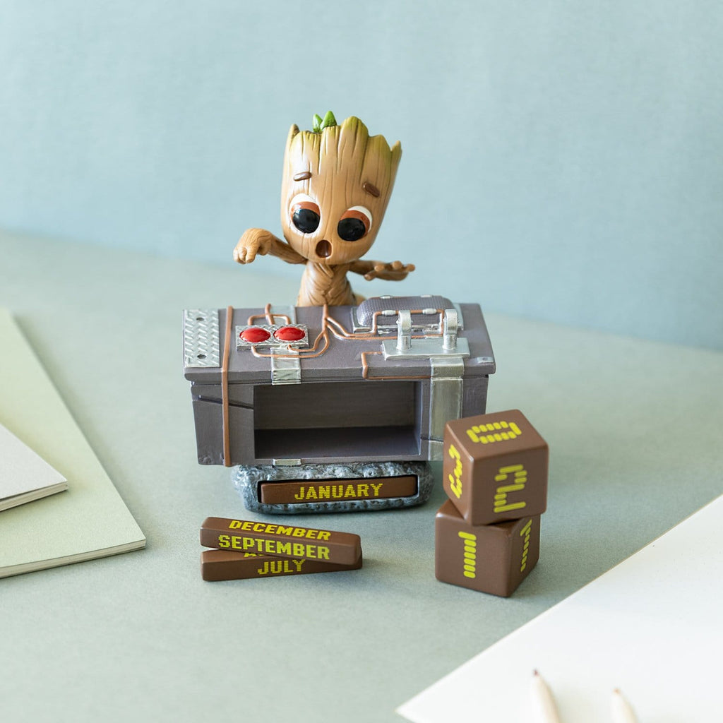 Image produit Marvel Calendrier perpétuel 3D Groot Death Button 12 cm