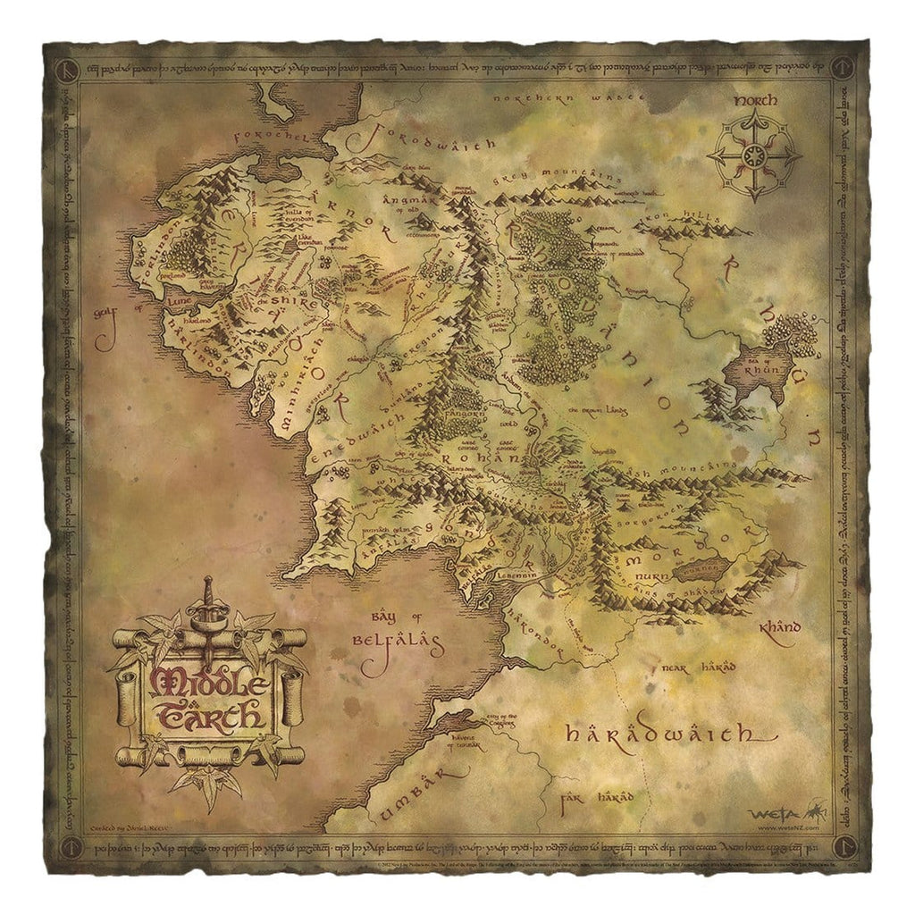 Produktbild Herr der Ringe Kunstdruck Parchment Map of Middle-earth 59 x 30 cm