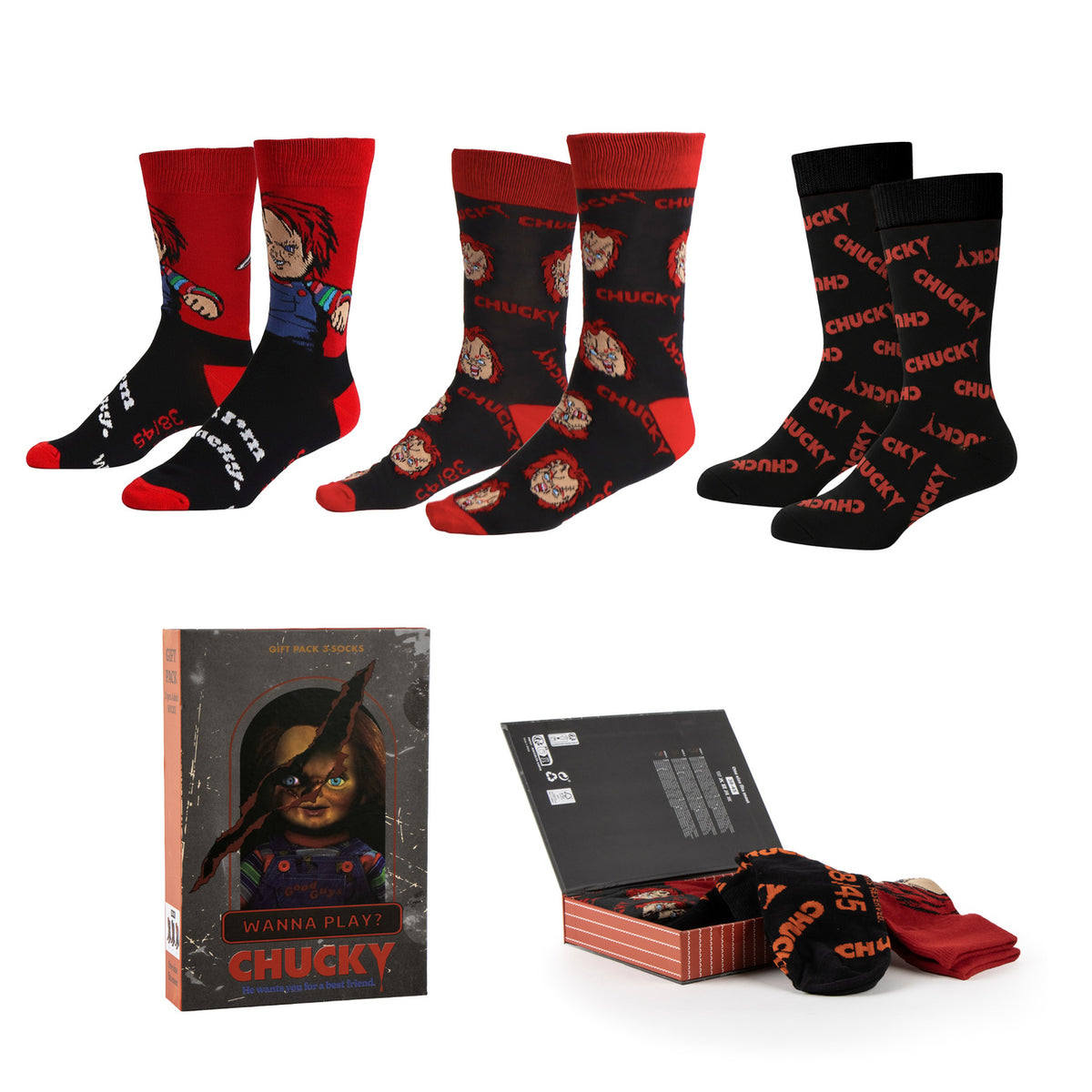 Produktbild Chucky - Socken 3er Set in Geschenkbox