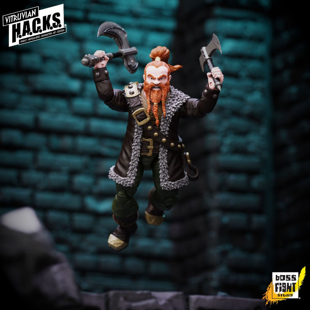 Image produit Figurine d’action Vitruvian H.A.C.K.S. Nain Mercenaire Grimgrom
