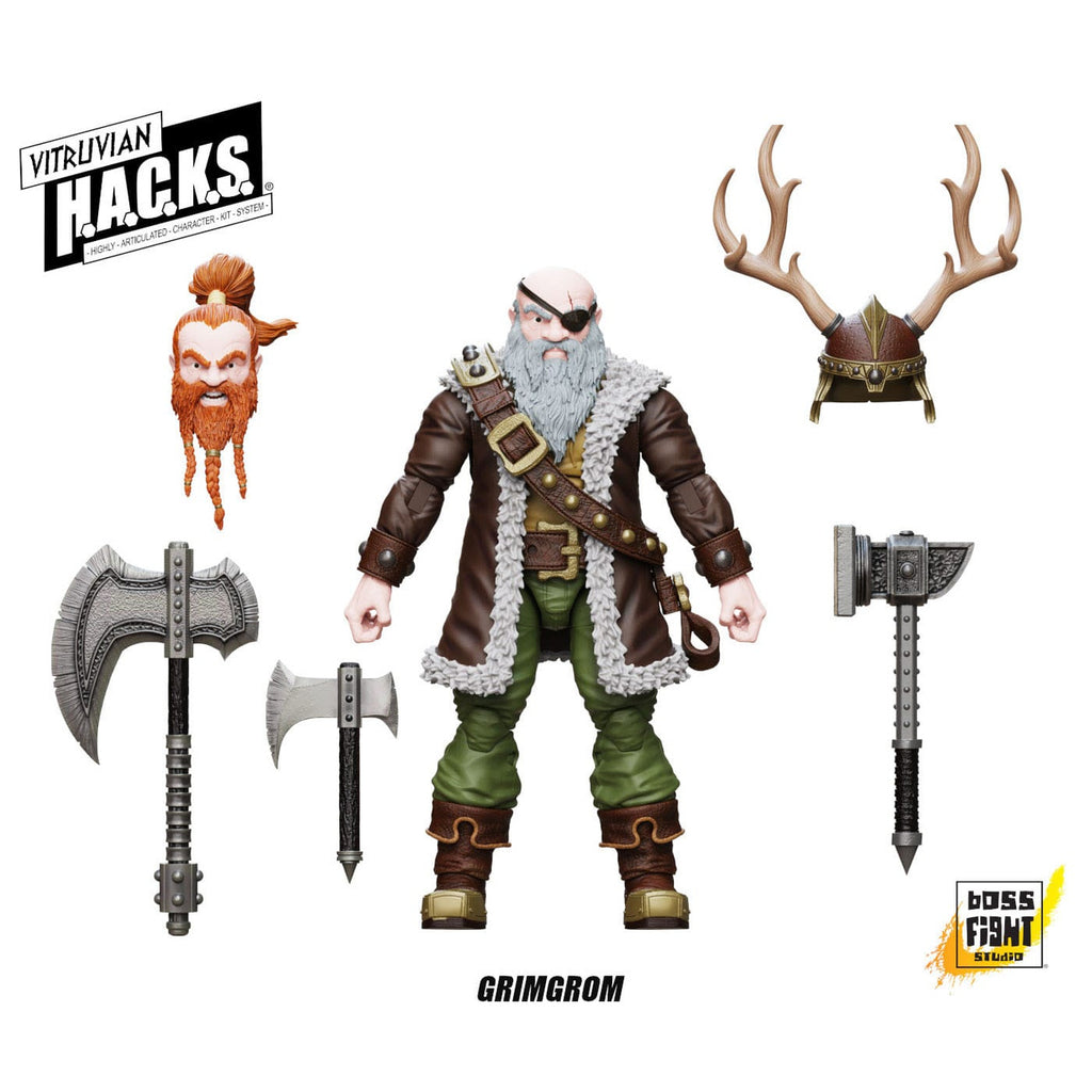 Image produit Figurine d’action Vitruvian H.A.C.K.S. Nain Mercenaire Grimgrom