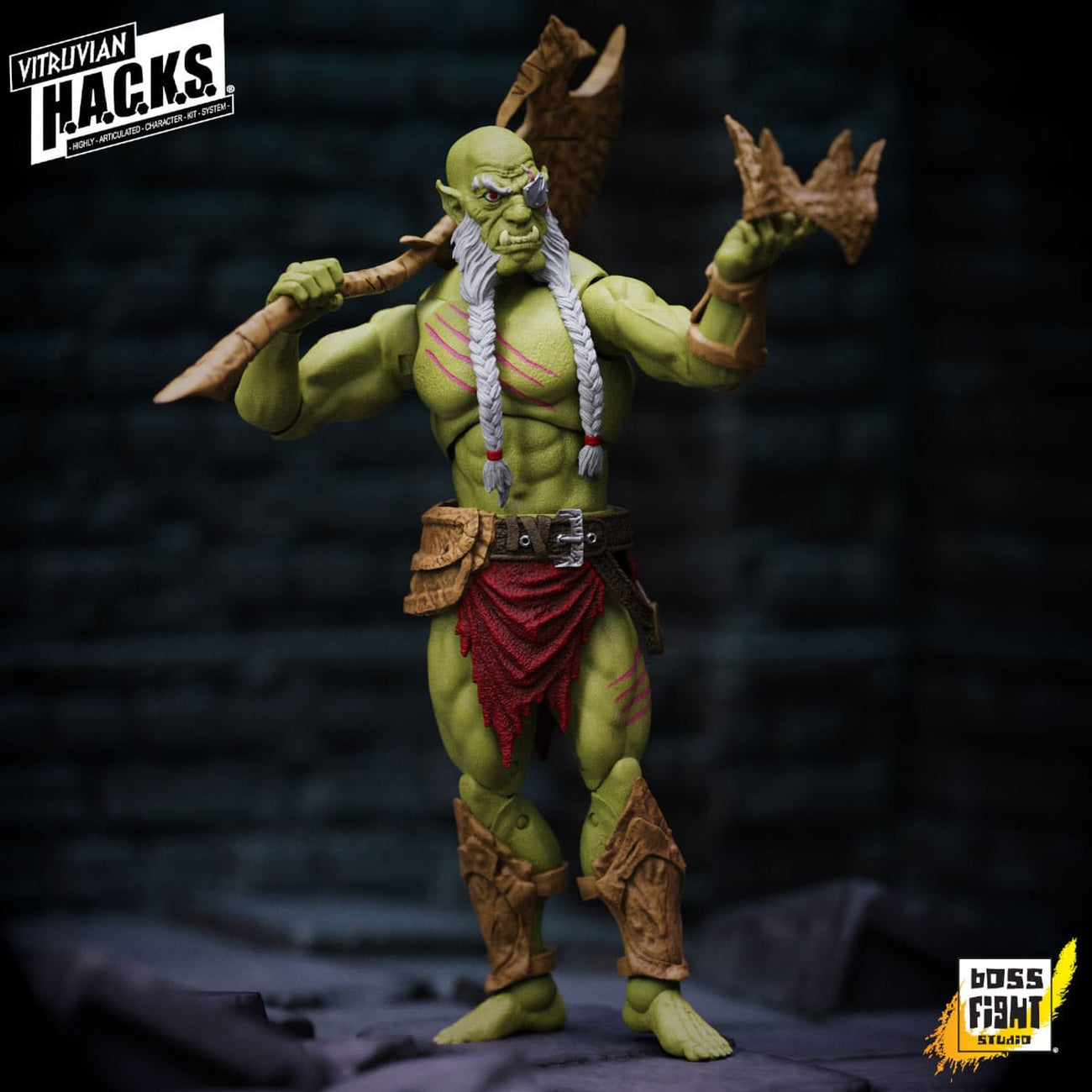 Image produit Figurine d'action Vitruvian H.A.C.K.S. Mighty Orc Sovran Bur'Zagi