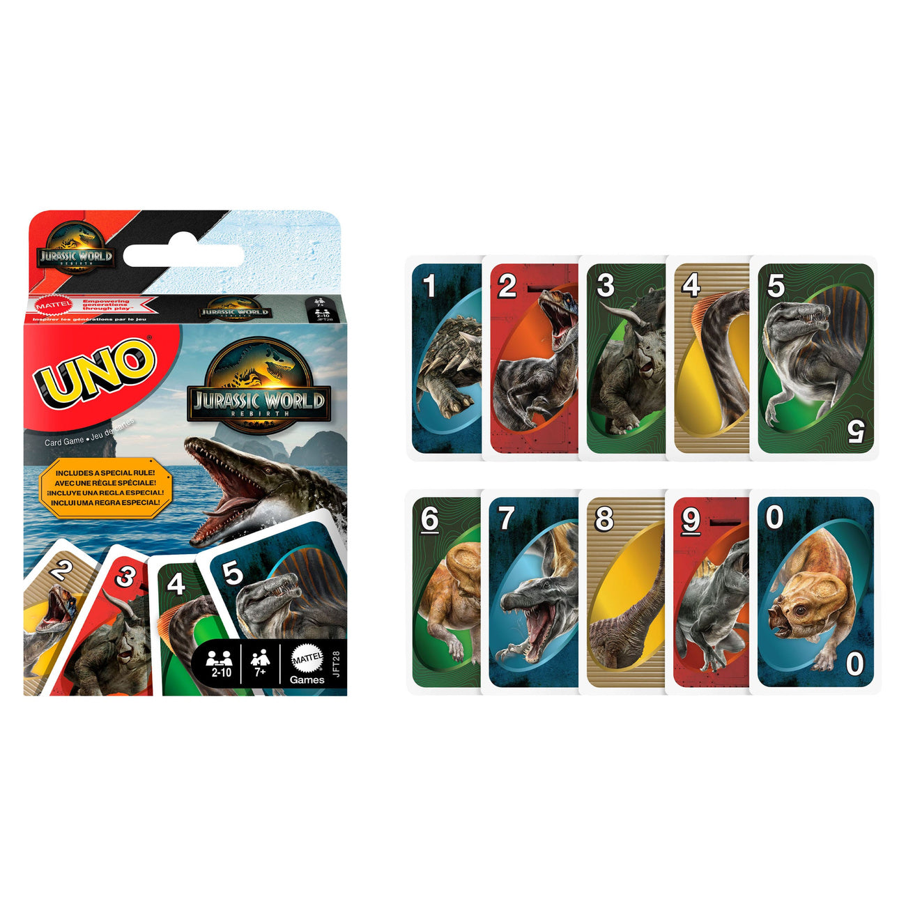Produktbild Jurassic World: Die Wiedergeburt UNO Kartenspiel