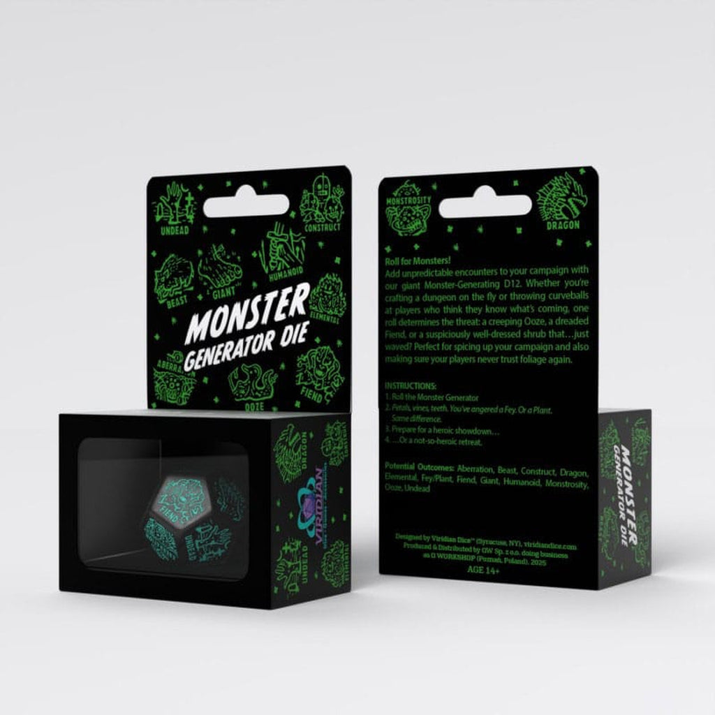 Image produit Viridian Dice Dé Jumbo Générateur de Monstres D12