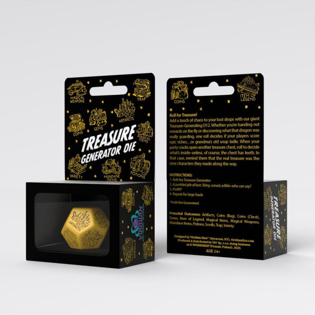 Product image Viridian Dice Jumbo Treasure Generator Die D12 Yellow