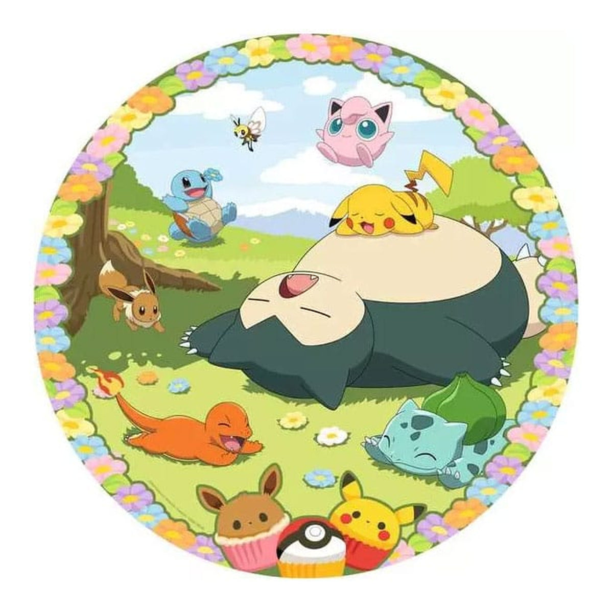 Immagine del prodotto Puzzle rotondo Pokémon Pokémon floreali (500 pezzi)