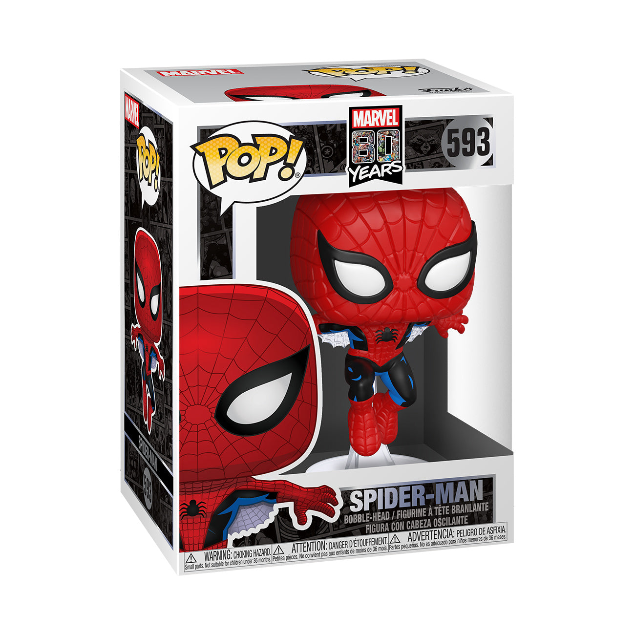 Produktbild Spider-Man - First Appearance Marvel 80th Funko Pop Wackelkopf-Figur