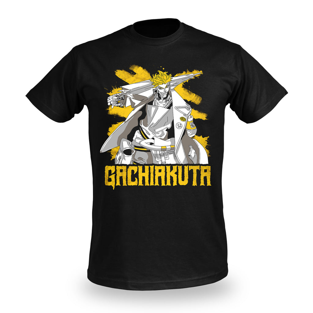 Immagine del prodotto T-shirt Enjin nera per fan di Gachiakuta