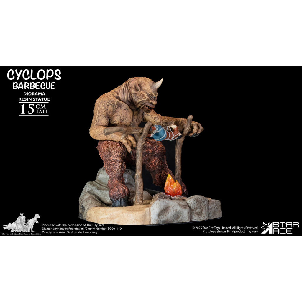 Image produit Ray Harryhausen Diorama 1/8 Cyclope Barbecue Scene 17 cm