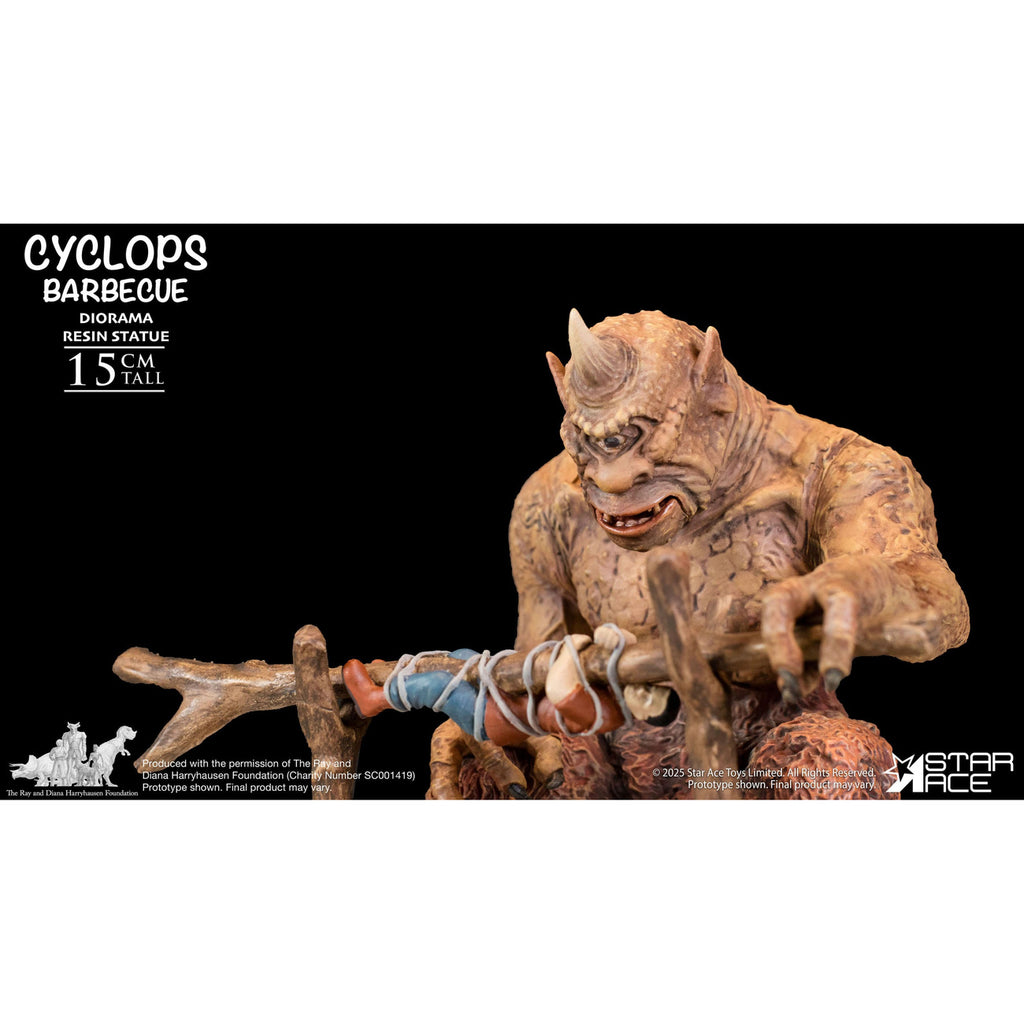 Image produit Ray Harryhausen Diorama 1/8 Cyclope Barbecue Scene 17 cm