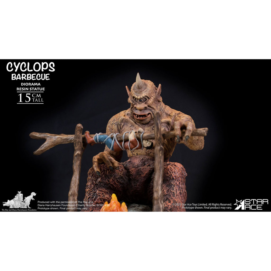 Image produit Ray Harryhausen Diorama 1/8 Cyclope Barbecue Scene 17 cm