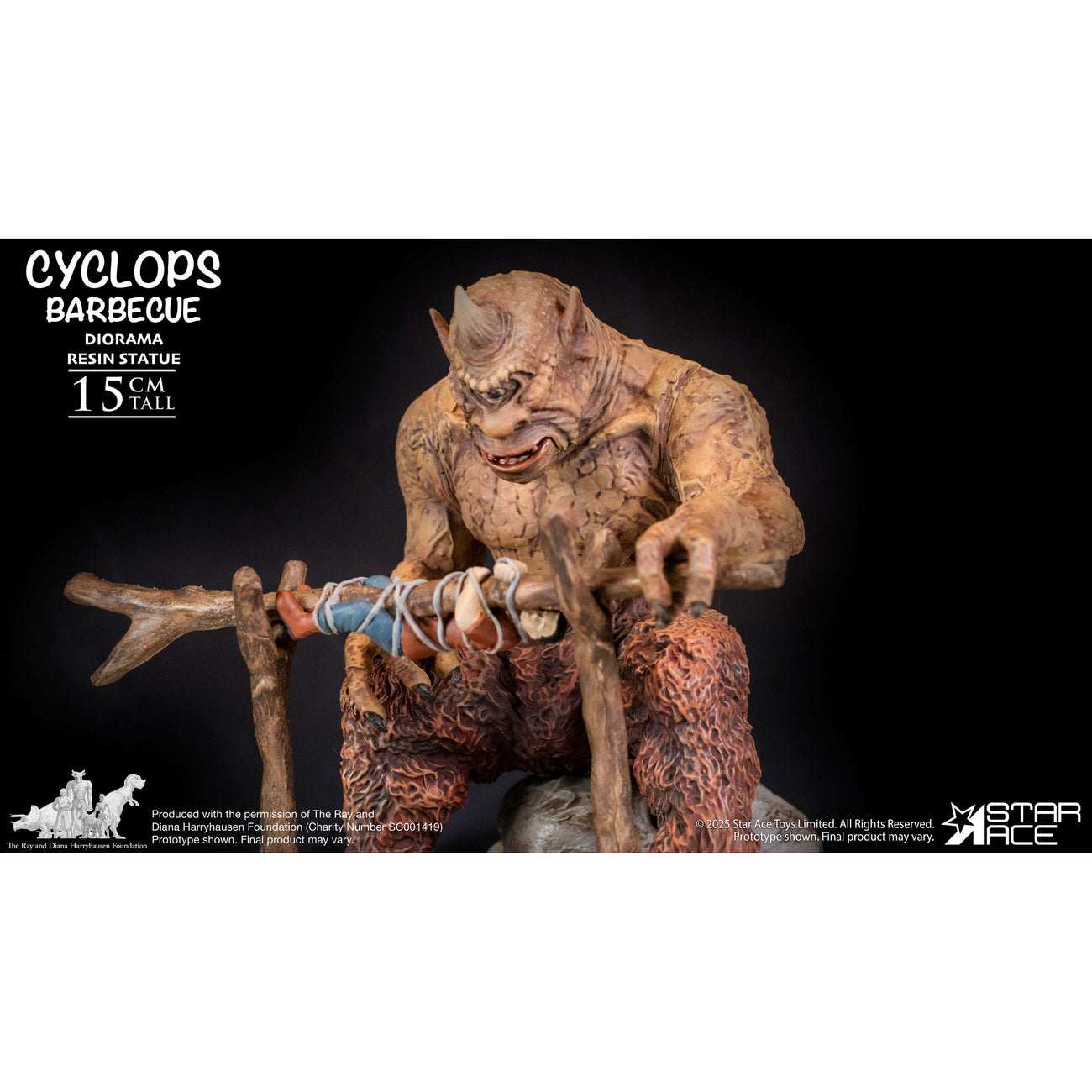 Image produit Ray Harryhausen Diorama 1/8 Cyclope Barbecue Scene 17 cm