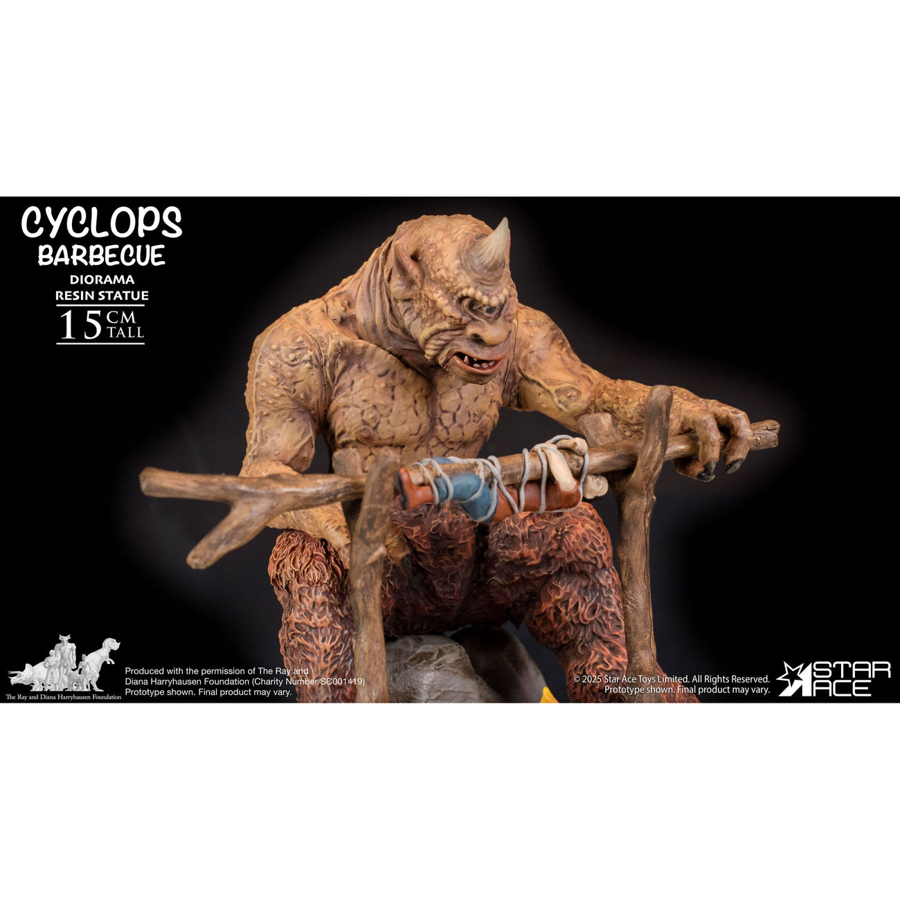 Image produit Ray Harryhausen Diorama 1/8 Cyclope Barbecue Scene 17 cm
