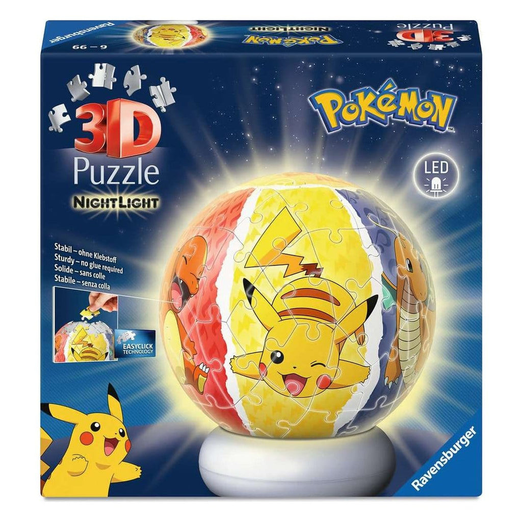 Image produit Pokémon Ballon Puzzle 3D Veilleuse (73 pièces)