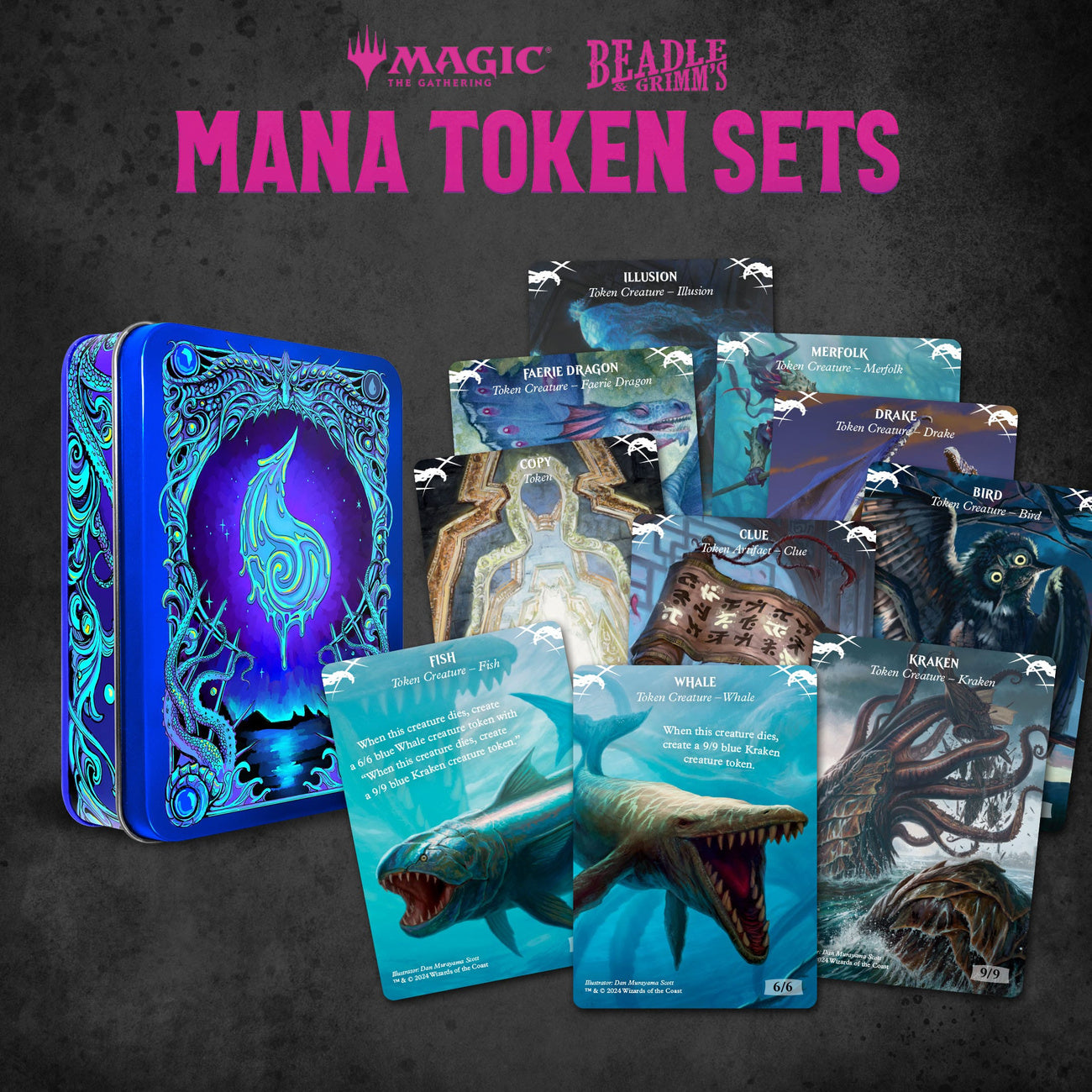 Produktbild Magic the Gathering Dice and Token Pack Blue Mana