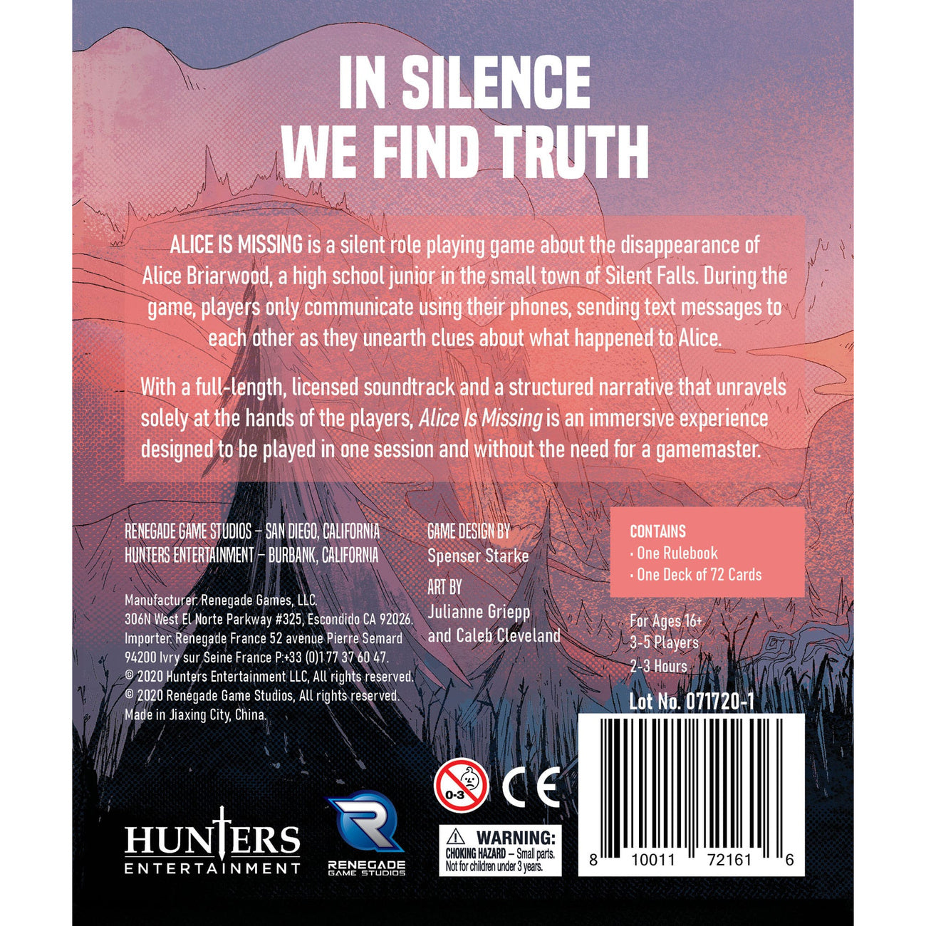 Image produit Alice is Missing JDR silencieux *Version anglaise*