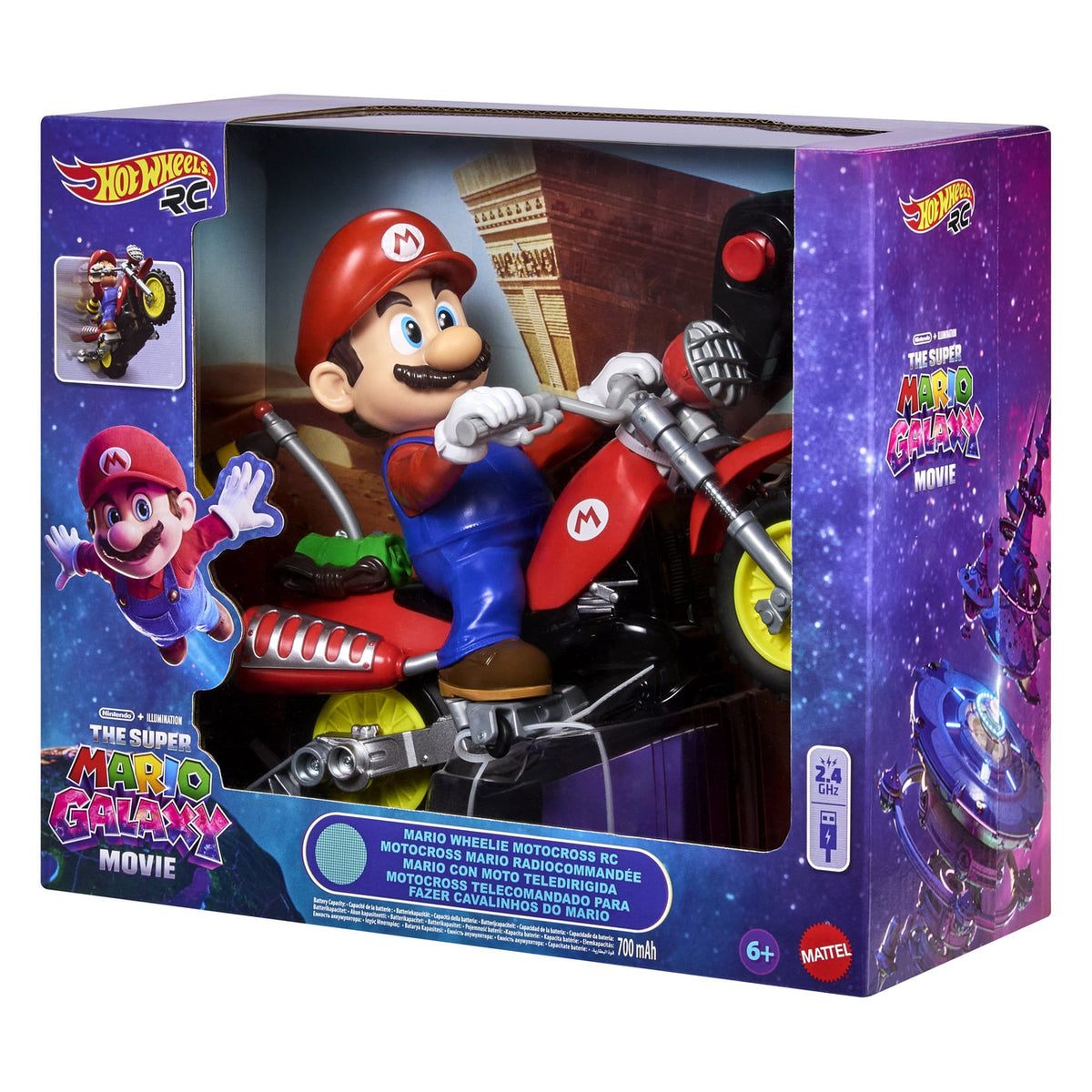Produktbild Der Super Mario Galaxy Film Hot Wheels RC Motorrad Mario