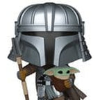 Produktbild Mandalorian mit Grogu Funko Pop Wackelkopf-Figur