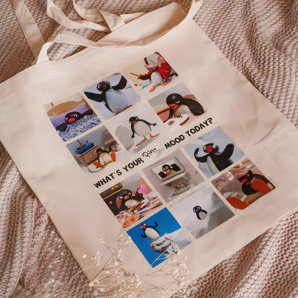 Produktbild Pingu - Moods of the Pingu Jutebeutel