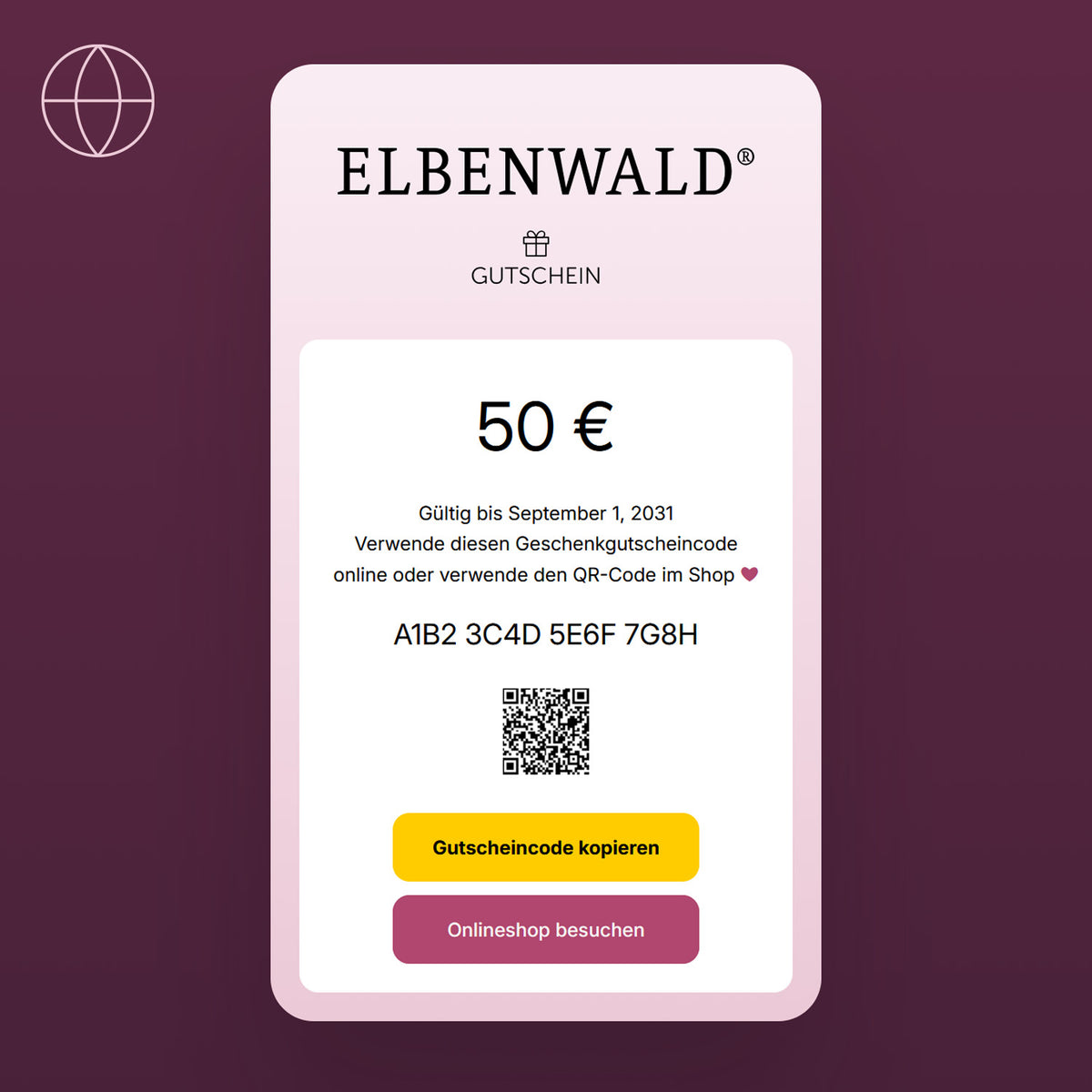 Produktbild Digitaler Geschenkgutschein