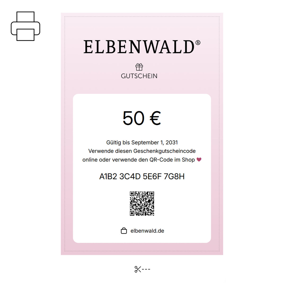 Produktbild Digitaler Geschenkgutschein